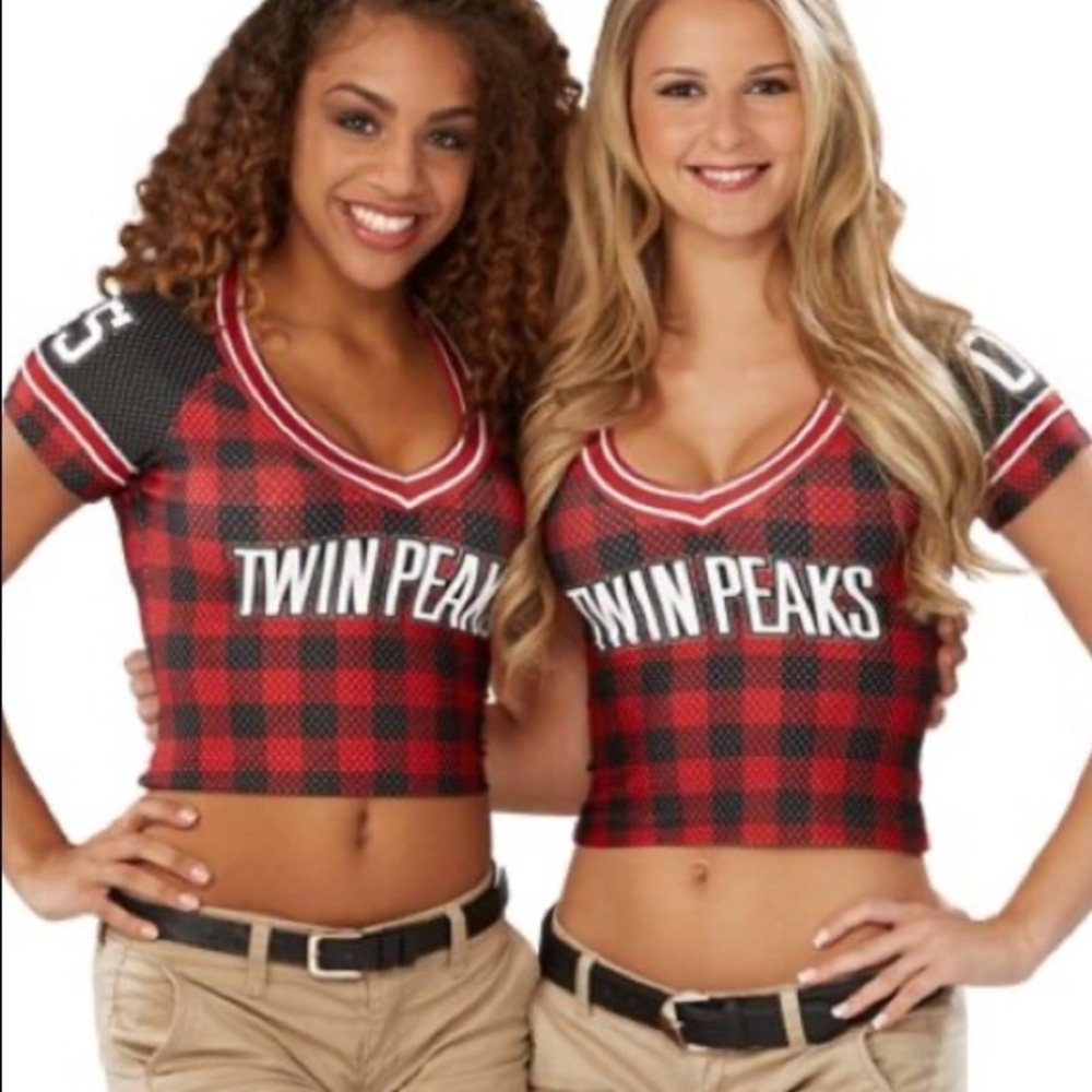 Twin peaks girl football jersey uniform.